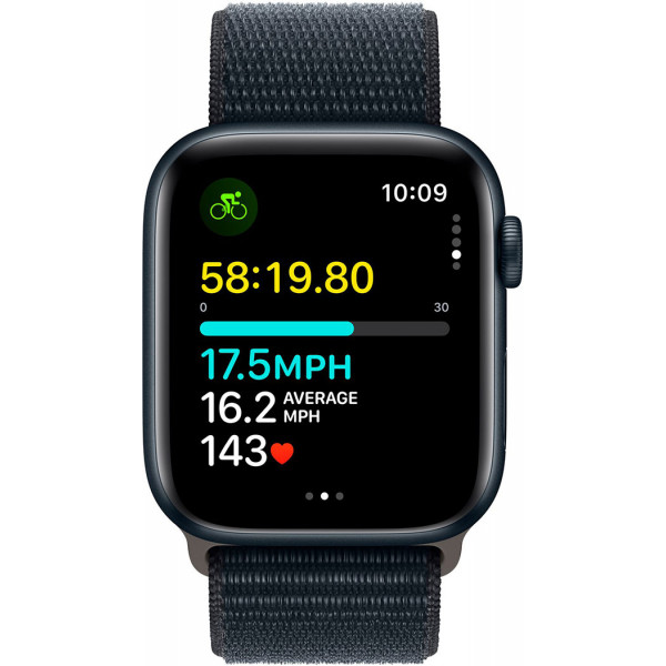  Смартгодинник Apple Watch SE GPS 44mm Midnight Aluminium Case with Midnight Sport Loop