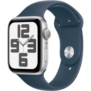  Смартгодинник Apple Watch SE GPS 44mm Silver Aluminium Case with Storm Blue Sport Band – M/L