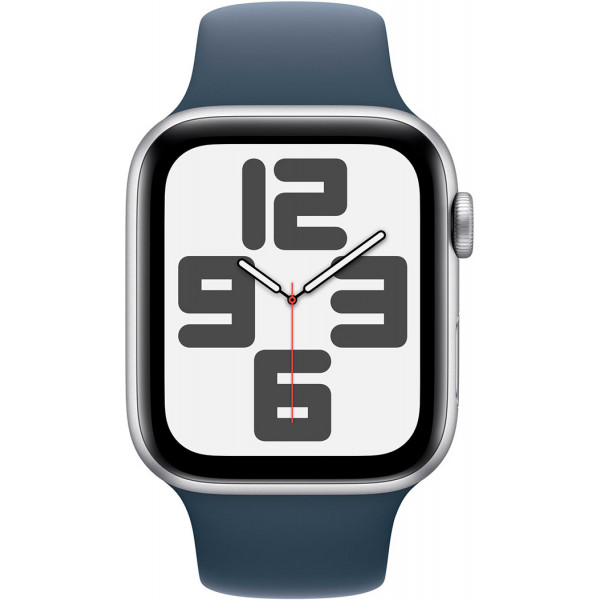  Смартгодинник Apple Watch SE GPS 44mm Silver Aluminium Case with Storm Blue Sport Band – M/L
