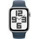  Смартгодинник Apple Watch SE GPS 44mm Silver Aluminium Case with Storm Blue Sport Band – M/L