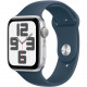  Смартгодинник Apple Watch SE GPS 44mm Silver Aluminium Case with Storm Blue Sport Band – S/M