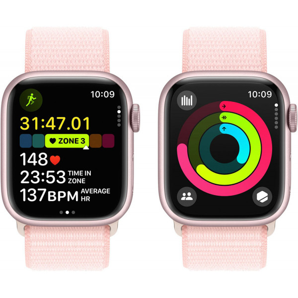  Смартчас Apple Watch Series 9 GPS 41mm Pink Aluminium Case with Light Pink Sport Loop