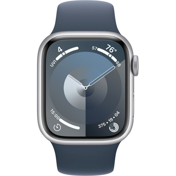  Смартчас Apple Watch Series 9 GPS 41mm Silver Aluminium Case with Storm Blue Sport Band – M/L