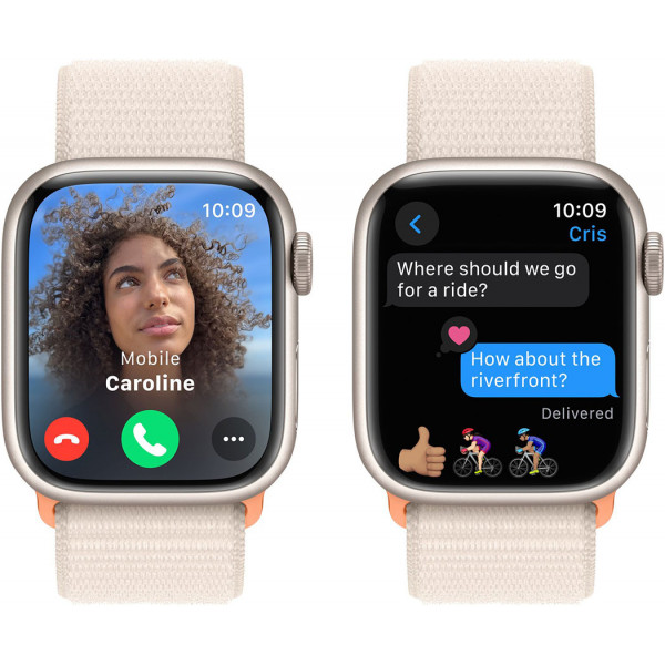  Смартчас Apple Watch Series 9 GPS 41mm Starlight Aluminium Case with Starlight Sport Loop