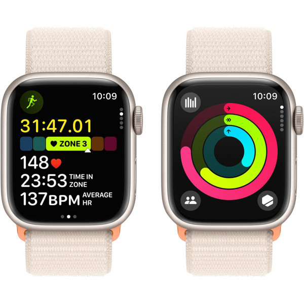  Смартчас Apple Watch Series 9 GPS 41mm Starlight Aluminium Case with Starlight Sport Loop