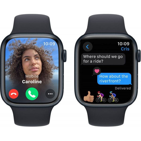  Смартгодинник Apple Watch Series 9 GPS 45mm Midnight Aluminium Case with Midnight Sport Band – M/L
