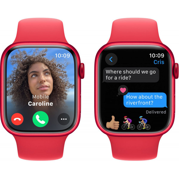  Смарт-час Apple Watch Series 9 GPS 45mm RED Aluminium Case with RED Sport Band – S/M