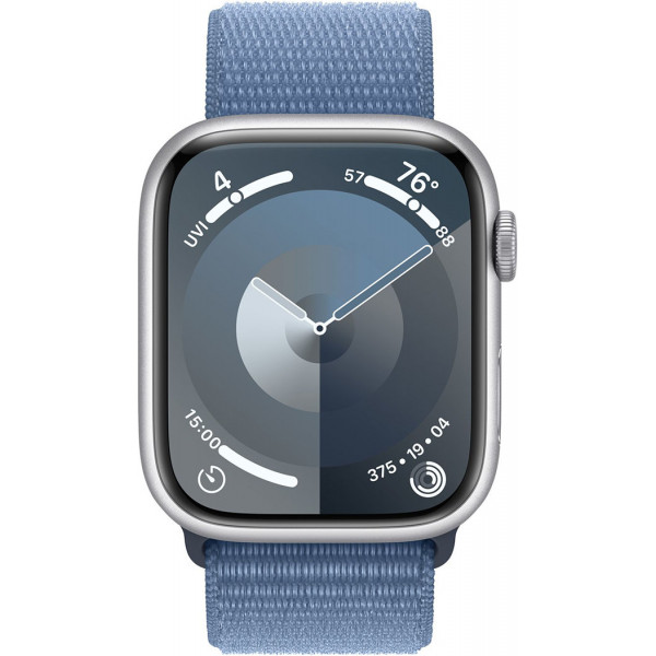  Смарт-час Apple Watch Series 9 GPS 45mm Silver Aluminium Case with Winter Blue Sport Loop