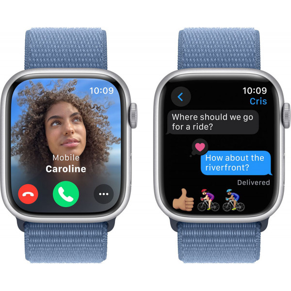  Смарт-час Apple Watch Series 9 GPS 45mm Silver Aluminium Case with Winter Blue Sport Loop