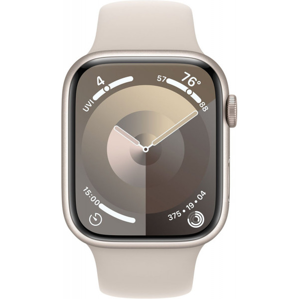  Смартгодинник Apple Watch Series 9 GPS 45mm Starlight Aluminium Case with Starlight Sport Band – S/M