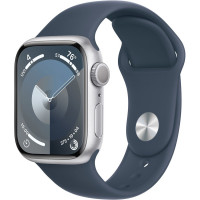 Смартчас Apple Watch Series 9 GPS 41mm Silver Aluminium Case with Storm Blue Sport Band – M/L