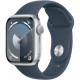  Смартчас Apple Watch Series 9 GPS 41mm Silver Aluminium Case with Storm Blue Sport Band – M/L