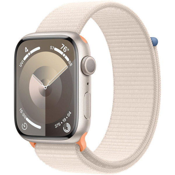  Смартчаси Apple Watch Series 9 GPS 45mm Starlight Aluminium Case with Starlight Sport Loop