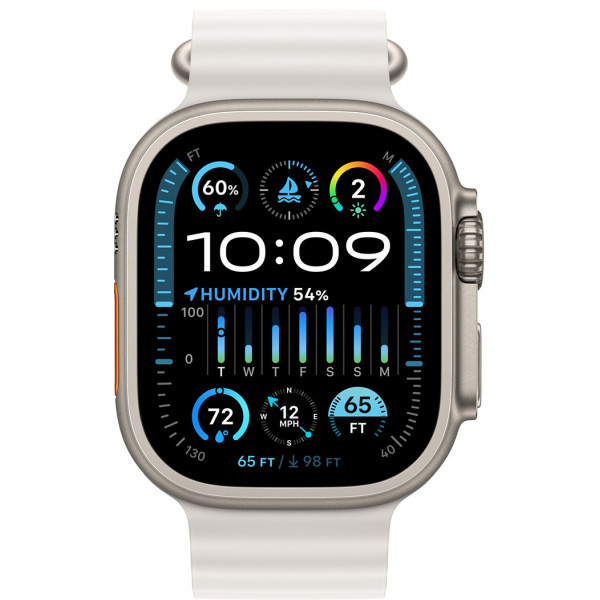  Смартчаси Apple Watch Ultra 2 GPS + Cellular, 49mm Titanium Case with White Ocean Band