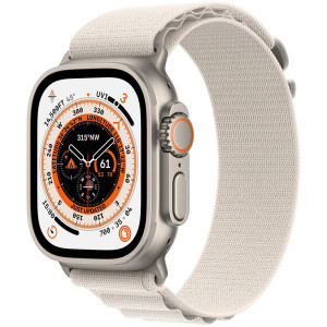  Смартчаси Apple Watch Ultra GPS + Cellular 49mm Titanium Case with Starlight Alpine Loop Medium