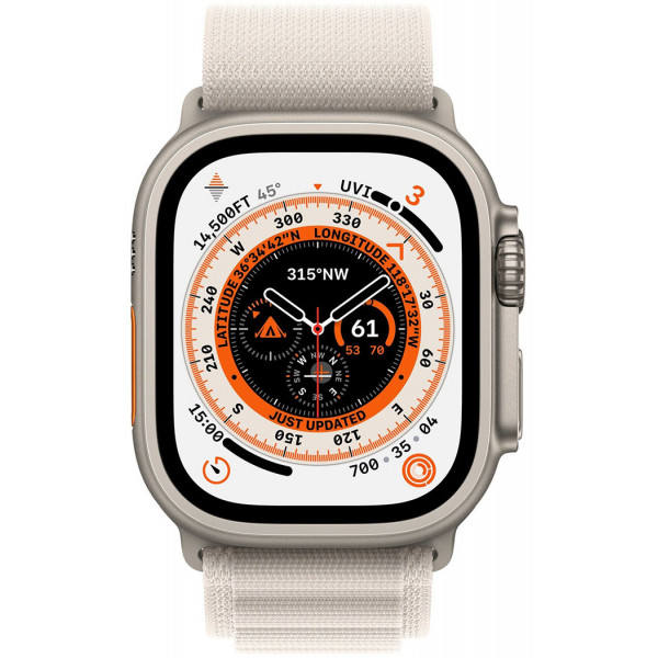  Смартчаси Apple Watch Ultra GPS + Cellular 49mm Titanium Case with Starlight Alpine Loop Medium