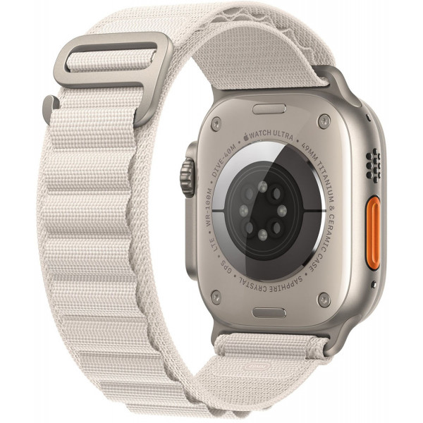  Смартчаси Apple Watch Ultra GPS + Cellular 49mm Titanium Case with Starlight Alpine Loop Medium