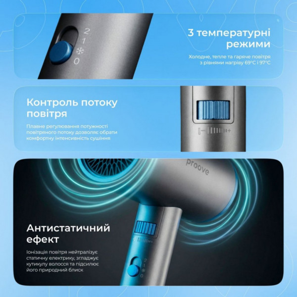  Фен Proove Tyson (1800W) Gray (HDPT18000003)