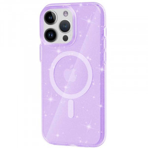  Чехол Galaxy Sparkle MagFit для iPhone 15 Pro Purple+Glitter