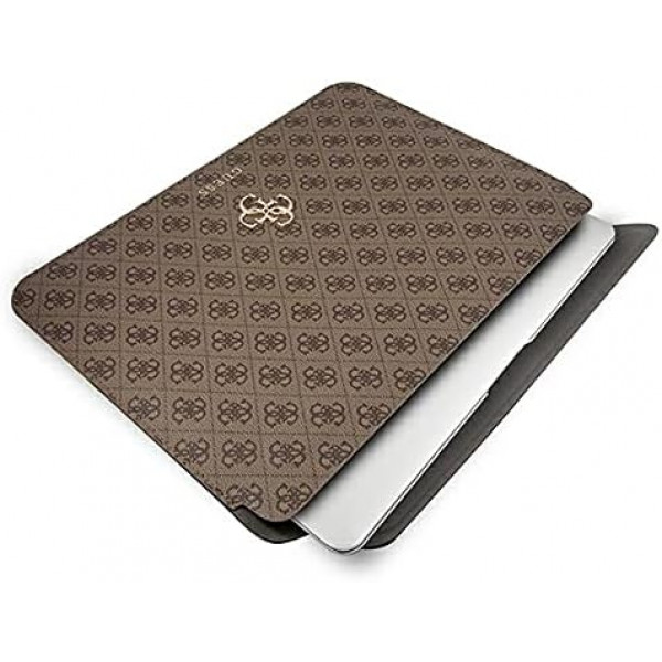  Чехол Guess 4G Metal Gold Logo для MacBook 13 Brown (GUCS13G4GFBR)