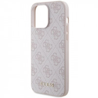 Чехол Guess 4G Metal Gold Logo для iPhone 14 Pro Max Pink (GUHCP14XG4GFPI)