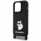  Чехол Karl Lagerfeld Crossbody Silicone Choupette для iPhone 15 Pro Black (KLHCP15LSCBSCNK)