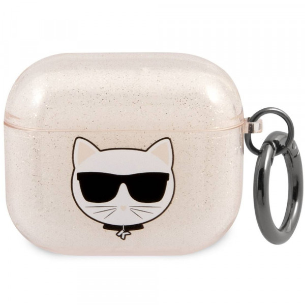  Чохол Karl Lagerfeld Glitter Choupette для AirPods 3 Gold (KLA3UCHGD)