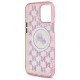  Чехол Karl Lagerfeld IML Monogram Karl  Choupette Head для iPhone 16 Pro Max Pink with MagSafe (KLHMP16XHMCKMHP)