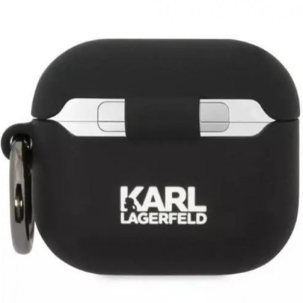  Чехол Karl Lagerfeld Silicone Choupette Head 3D для AirPods 3 Black (KLA3RUNCHK)