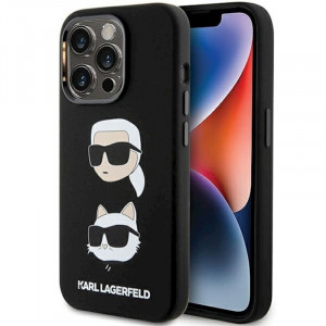  Чохол Karl Lagerfeld Silicone Karl amp; Choupette Head для iPhone 15 Pro Max Black (KLHCP15XSDHKCNK)