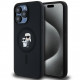  Чехол Karl Lagerfeld Silicone Karl  Choupette Ring для iPhone 15 Pro Black with MagSafe (KLHMP15LSCMKCRHK)