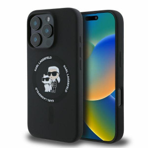 Чохол Karl Lagerfeld Silicone Karl &amp; Choupette Ring для iPhone 16 Pro Max Black with MagSafe (KLHMP16XSCMKCRHK)