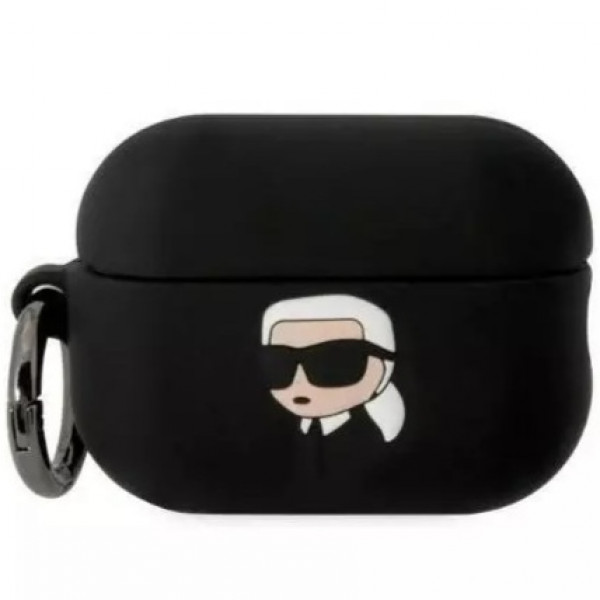  Чехол Karl Lagerfeld Silicone Karl Head 3D для AirPods Pro 2 Black (KLAP2RUNIKK)