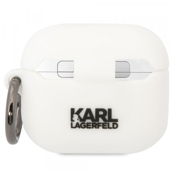  Чехол Karl Lagerfeld Silicone Karl Head 3D для AirPods Pro 2 White (KLAP2RUNIKH)