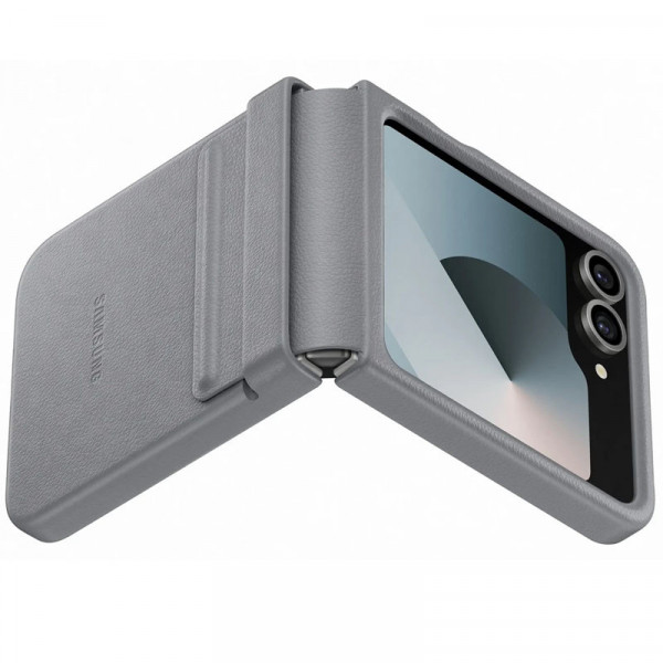  Чохол Leather Case для Samsung Flip 6 Gray (AAA)