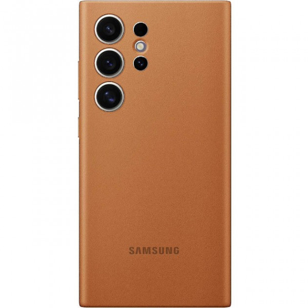  Чехол Leather Case для Samsung S24 Ultra Brown (AAA)