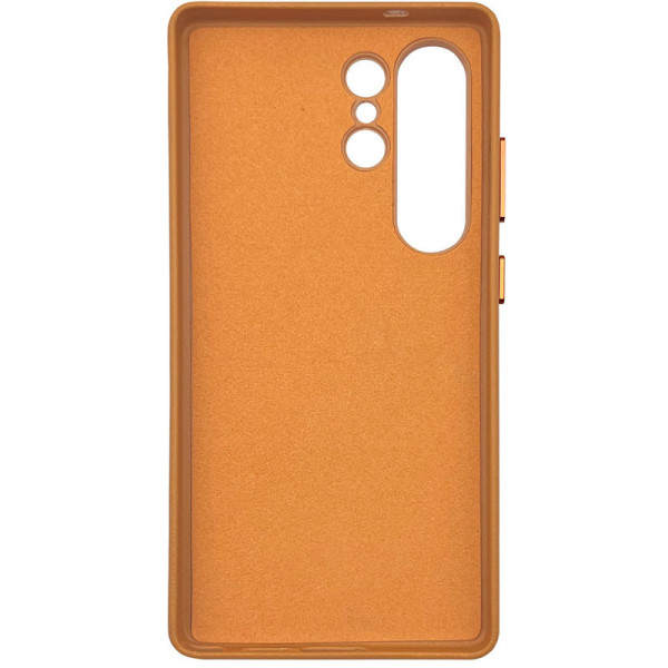  Чехол Leather Case для Samsung S25 Ultra Orange (AAA)