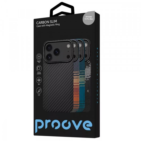  Чохол Proove Carbon Slim with MagSafe для iPhone 13 Pro Max Black (PCCSIP13PM02)