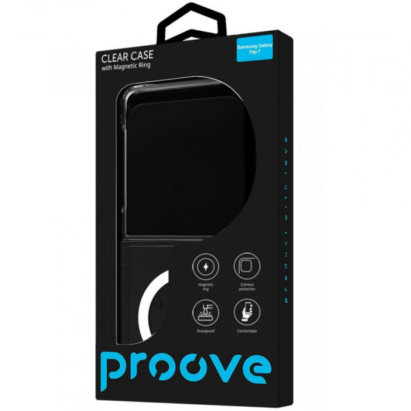  Чохол Proove Clear Case with Magnetic Ring для Samsung Galaxy Flip 7 Transparent (PCCLSGFLD701)