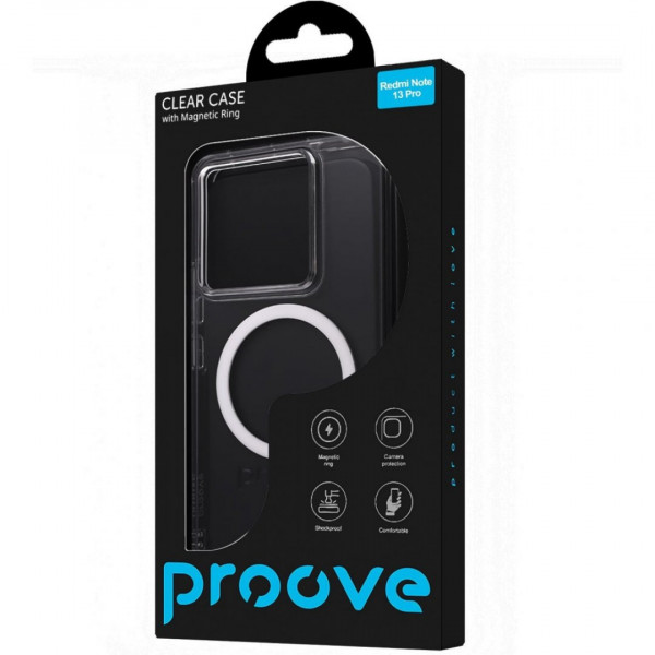  Чохол Proove Clear Case with Magnetic Ring для Xiaomi Redmi Note 13 Pro Transparent (PCCLXRP13501)
