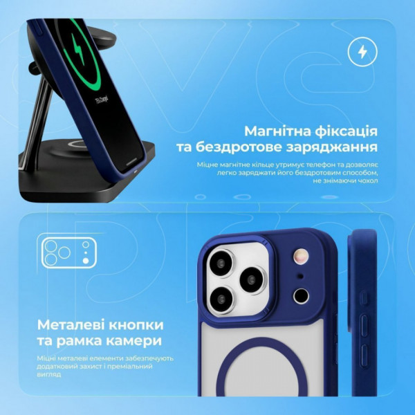  Чохол Proove Clear Essence Case with Magnetic Ring для iPhone 13 Pro Deep Purple (PCCEIP13P004)