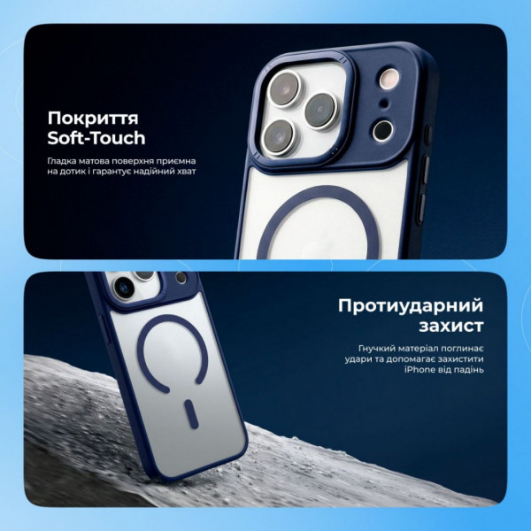 Чохол Proove Clear Essence Case with Magnetic Ring для iPhone 13 Pro Deep Purple (PCCEIP13P004)