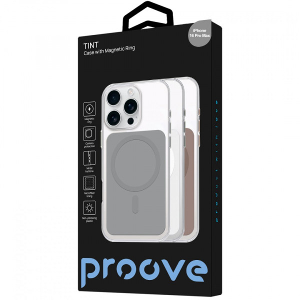  Чехол Proove Tint Case with Magnetic Ring iPhone 16 Pro Max Natural Titanium (PCTCIP16PM27)