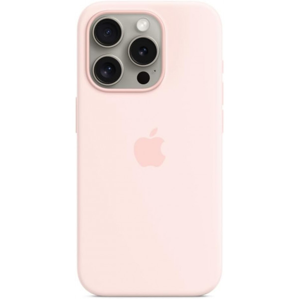  Чохол Silicone Case MagSafe amp; SplashScreen iPhone 15 Pro Light Pink