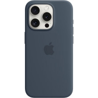 Чехол Silicone Case MagSafe & SplashScreen iPhone 15 Pro Max Storm Blue