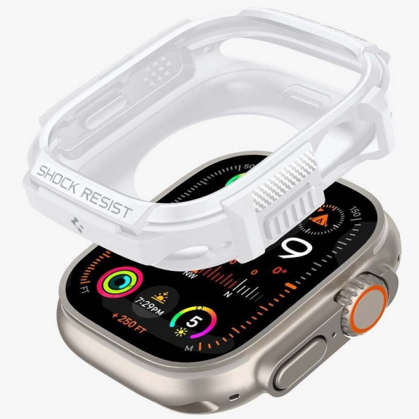  Чохол Spigen Rugged Armor для Apple Watch Ultra 2/1 49mm White (ACS07384)