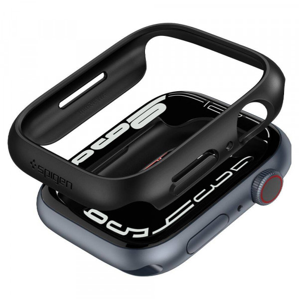  Чехол Spigen Thin Fit для Apple Watch 7/8/9 45mm Black (ACS04174)