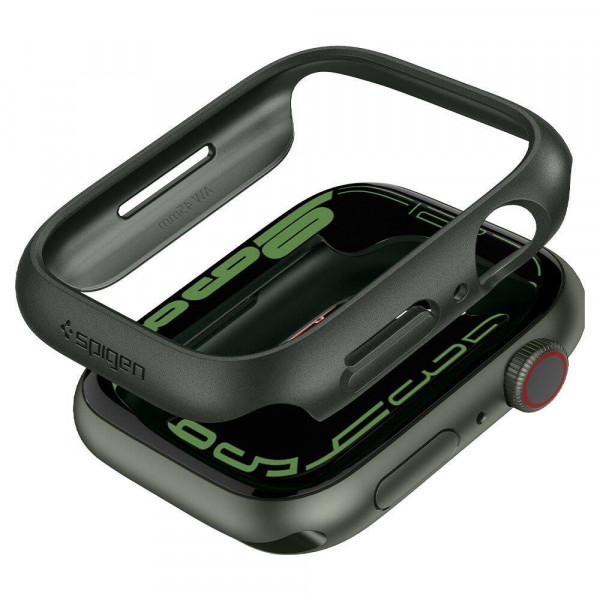  Чохол Spigen Thin Fit для Apple Watch 7/8/9 45mm Military Green (ACS04175)