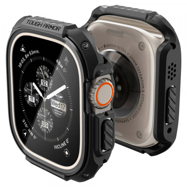  Чохол Spigen Tough Armor для Apple Watch Ultra 49mm Black (ACS05457)