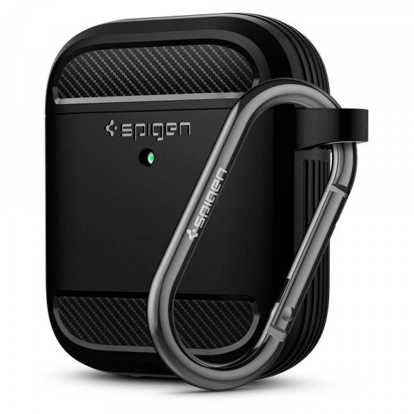  Чехол Spigen для AirPods 2/1 Rugged Matte Black (ASD01117)